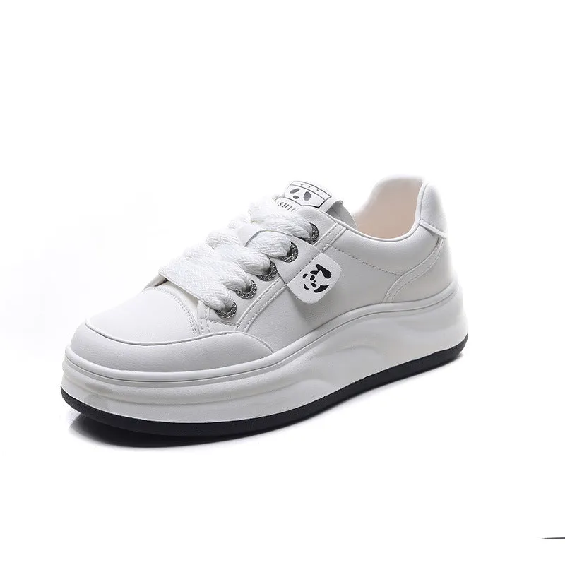 Women Minimalism Fashion Leather Casual Platform Shoes