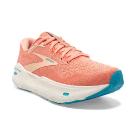 Women's Brooks Ghost Max Color: Papaya/Apricot/Blue