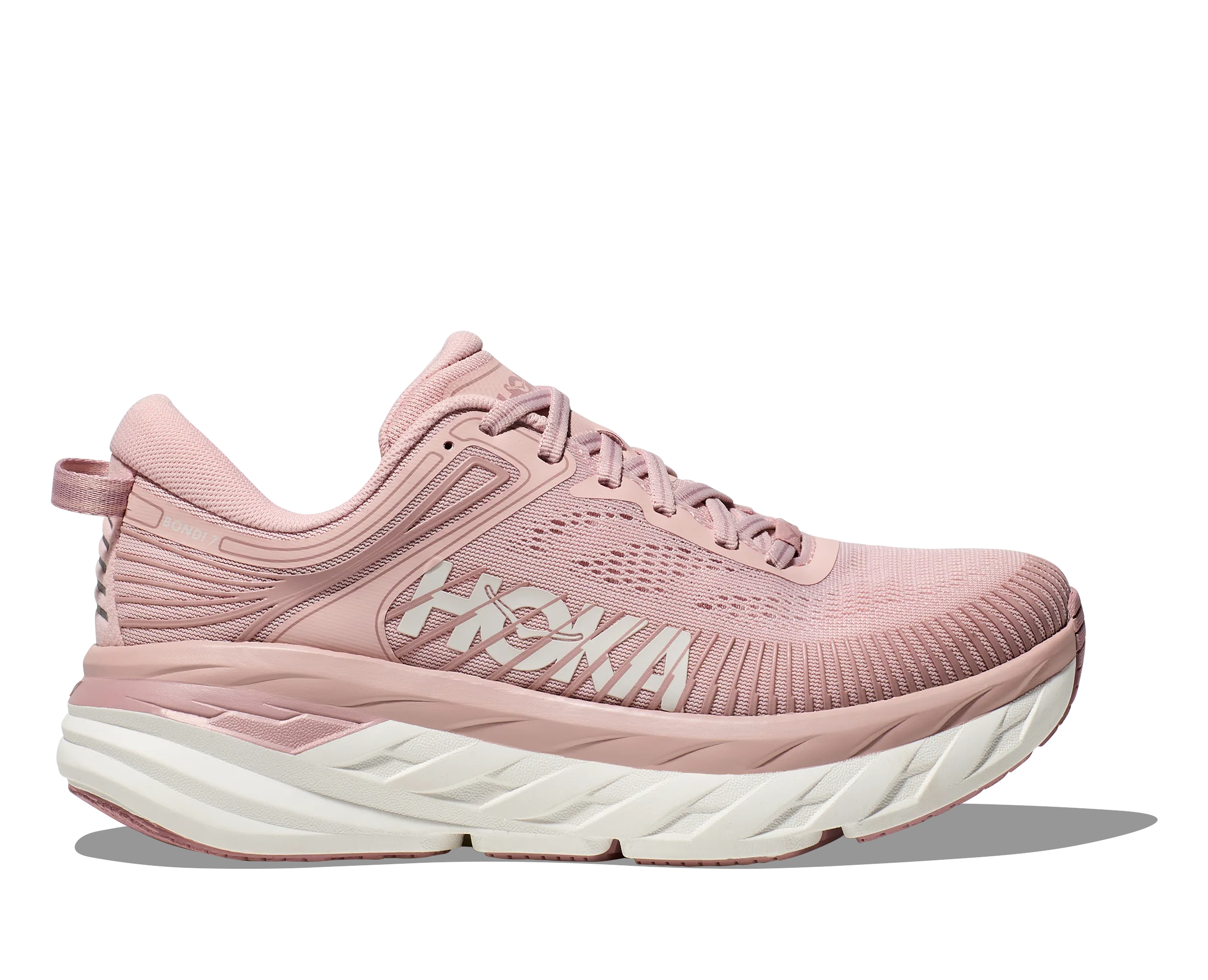 Women's Hoka Bondi 7 Color: Peach Whip / White