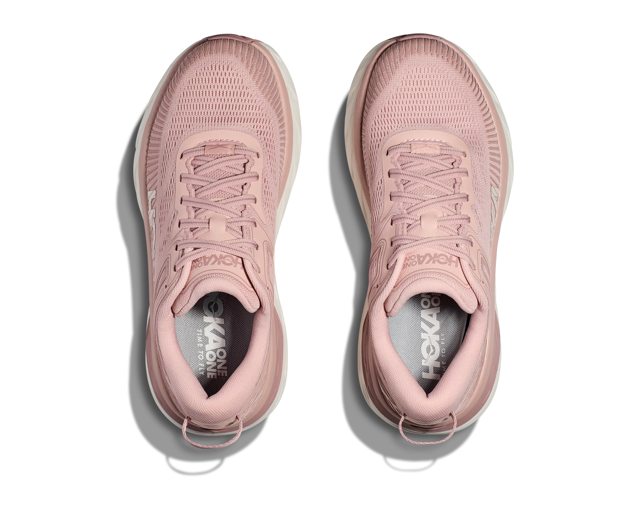 Women's Hoka Bondi 7 Color: Peach Whip / White