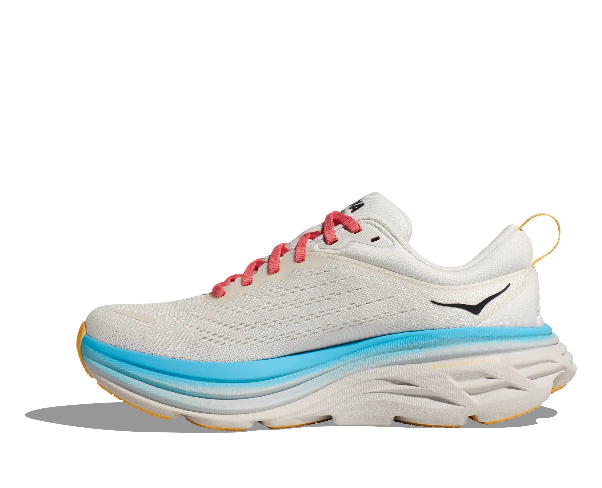 Women's Hoka Bondi 8 Color: Blanc/ Swim Day