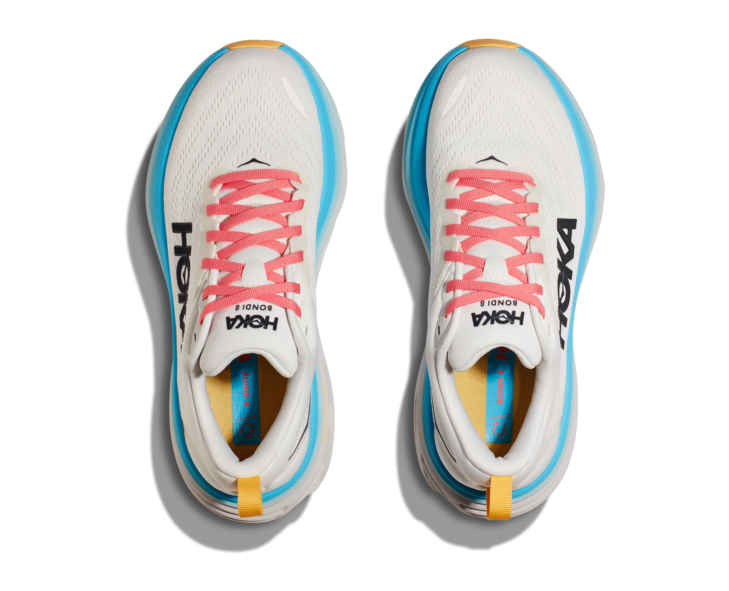 Women's Hoka Bondi 8 Color: Blanc/ Swim Day