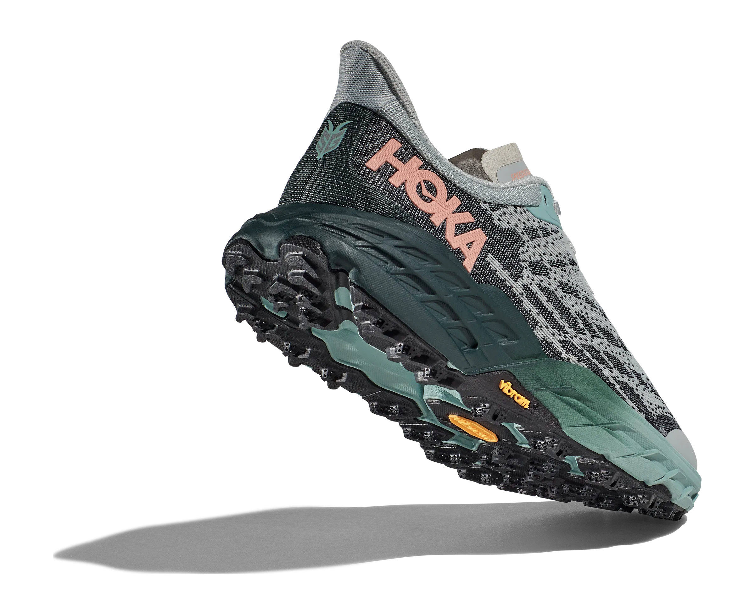 Women's Hoka Speedgoat 5 Color: Harbor Mist / Spruce (WIDE WIDTH)