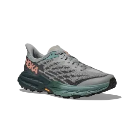 Women's Hoka Speedgoat 5 Color: Harbor Mist / Spruce (WIDE WIDTH)