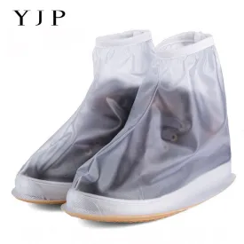 YJP Waterproof Rain Reusable Shoes Covers, All Seasons Slip-resistant Zipper Rain Boots Overshoes, Men&Women's Shoes Accessories